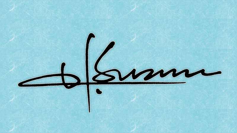 H.Sazunoのサインデザイン例（PC表示用）