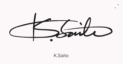 K.Saitoのサインデザイン